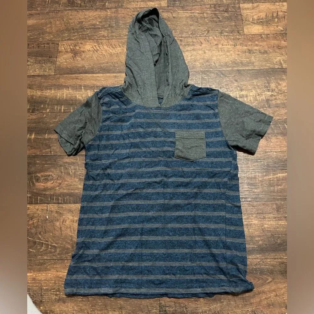 Boys OT Revolution Short Sleeve Hooded Striped Tshirt